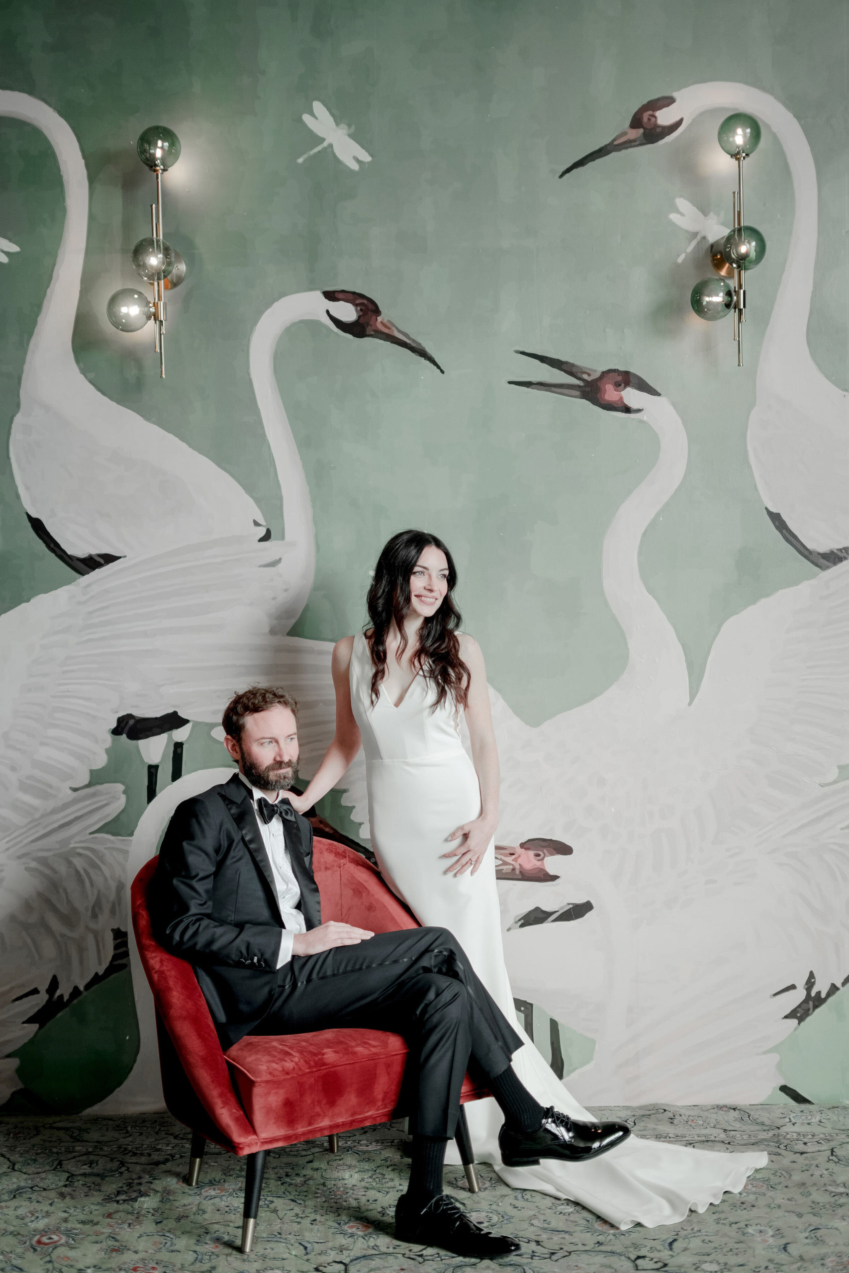Prospect House Wedding with Gucci Heron Wallpaper.jpg